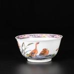 Kom - Bol à thé Famille Rose à décor doiseaux - Porselein