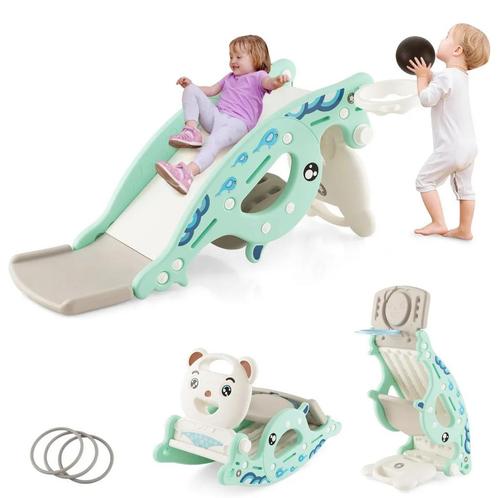 LIVSK 4-in-1 Kinder Glijbaan Speelplaats Met Glijbaan + Scho, Kinderen en Baby's, Speelgoed | Buiten | Speeltoestellen, Nieuw