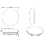 LED Plafondlamp - Badkamerlamp - Trion Acinoa -, Huis en Inrichting, Lampen | Plafondlampen, Ophalen of Verzenden, Nieuw, Kunststof