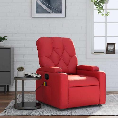 vidaXL Massagestoel verstelbaar kunstleer rood, Huis en Inrichting, Fauteuils, Nieuw, Verzenden