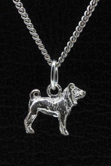Zilveren Sharpei ketting hanger - klein, Sieraden, Tassen en Uiterlijk, Kettinghangers, Verzenden