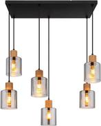 2dekans | Globo - hanglamp - ALEIDIS - zwart - glas - grote, Ophalen of Verzenden, Zo goed als nieuw