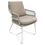 Taranto Pasadena dining tuinset 140xH75 cm 6 delig  sand, Tuin en Terras, Ophalen of Verzenden, Nieuw