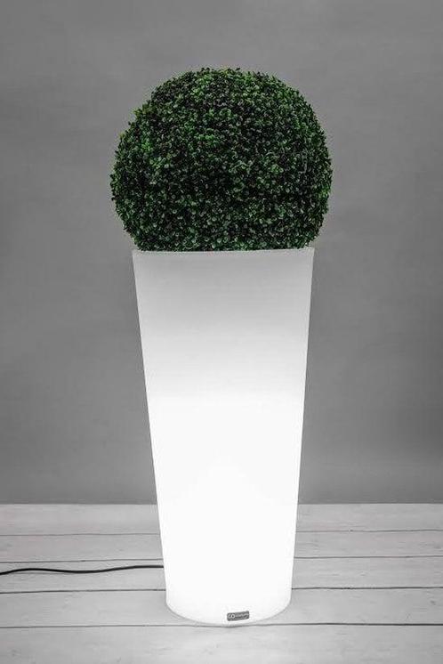 Lichtgevende bloempot - 80 x 40 cm - tapse cilinder vorm, Tuin en Terras, Bloempotten, Nieuw, Ophalen of Verzenden