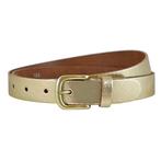Landley Leren Dames Riem - Leer - 3 cm - Metallic Goud - 105, Kleding | Dames, Riemen en Ceinturen, Overige kleuren, Verzenden