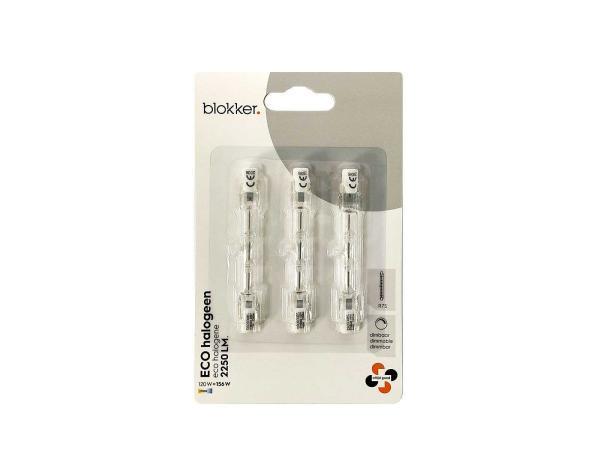 Veiling - 100x Blokker R7S 120W 2137K 3-PACK, Huis en Inrichting, Lampen | Spots
