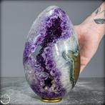 Natuurlijk amethist ei-geode uit Uruguay - Van de hoogste, Verzamelen, Mineralen en Fossielen