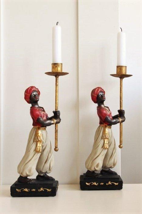 Kandelaar (2) - Hars, Metaal, Antiek en Kunst, Curiosa en Brocante