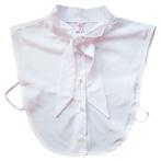Wit los blouse kraagje met strikje - losse blouse kraagjes, Nieuw, Maat 42/44 (L), Wit, Verzenden