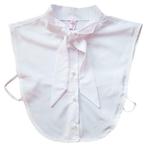 Wit los blouse kraagje met strikje - losse blouse kraagjes, Kleding | Dames, Verzenden, Nieuw, Maat 42/44 (L), Wit