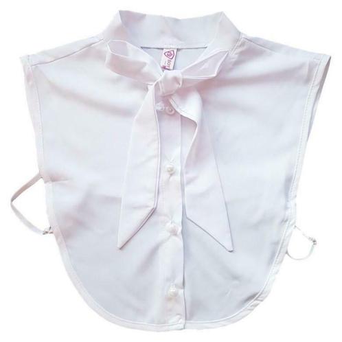 Wit los blouse kraagje met strikje - losse blouse kraagjes, Kleding | Dames, Blouses en Tunieken, Wit, Nieuw, Maat 42/44 (L), Verzenden