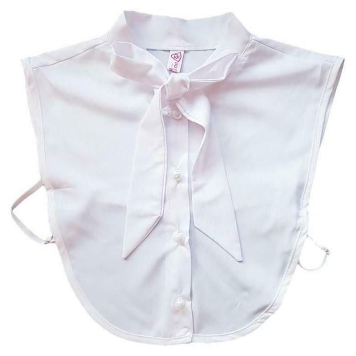 Wit los blouse kraagje met strikje - losse blouse kraagjes, Kleding | Dames, Blouses en Tunieken, Wit, Nieuw, Maat 42/44 (L), Verzenden