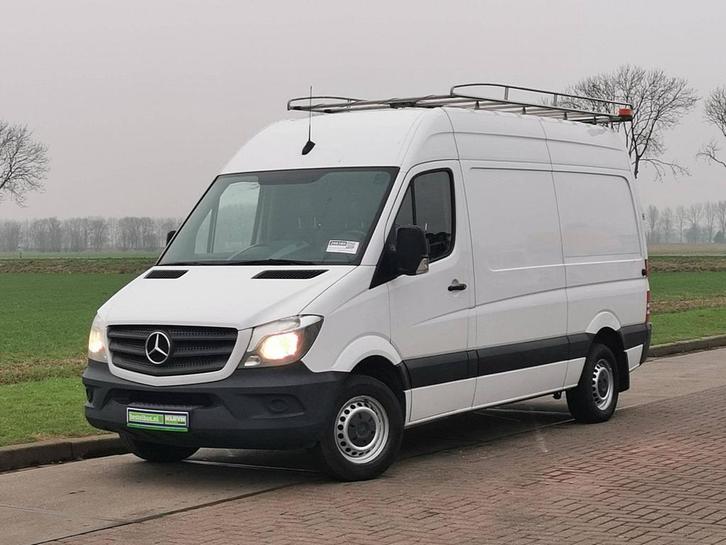 Zakelijke Lease |  Mercedes-Benz Sprinter 314 L2H2 Airco 2.8, Auto's, Bestelauto's, Lease, Zwart, Handgeschakeld, Wit, Mercedes-Benz