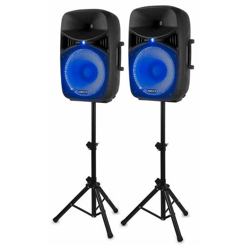Retourdeal - Vonyx VPS152A geluidsinstallatie 1000W met stan, Audio, Tv en Foto, Luidsprekers, Zo goed als nieuw, Verzenden