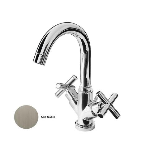 Wastafelkraan Sanimex Giulini Opbouw Tweegreeps Kruisgreep, Doe-het-zelf en Verbouw, Sanitair, Kraan, Nieuw, Ophalen of Verzenden