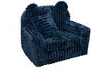 Corduroy Kinderfauteuil Blauw - Tweedekansje - Slaapbankj..., Ophalen of Verzenden, Nieuw, Stoel