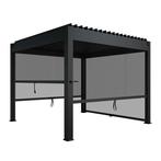 Pergola / Lamellendak - Tahiti - 3x3 m - Antraciet, Tuin en Terras, Overkappingen, Verzenden, Nieuw