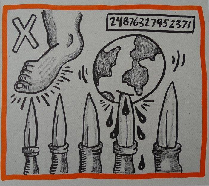 Keith Haring (1958-1990) - Planet Earth, Antiek en Kunst, Antiek | Overige Antiek