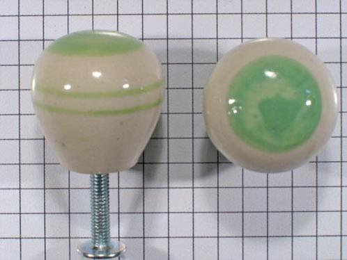 Knop porselein groen 25 mm, Doe-het-zelf en Verbouw, Hang- en Sluitwerk, Nieuw, Ophalen of Verzenden