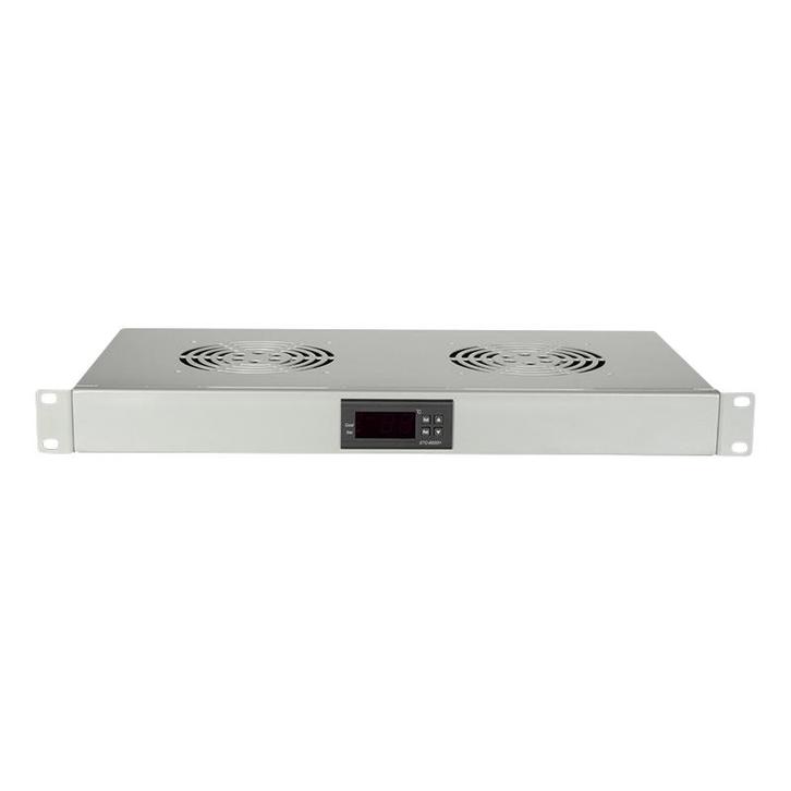 1U ventilatorunit met 2 ventilatoren, grijs 19 Inch, Computers en Software, Computerbehuizingen, Nieuw, Ophalen of Verzenden