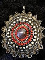 Amazigh Zilver, Agaat, Pendant, Talisman, Tabzimt - 8 cm