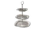 Design taartplateau ORIENT 44cm zilver met drie niveaus -, Huis en Inrichting, Woonaccessoires | Vazen, Ophalen of Verzenden, Nieuw
