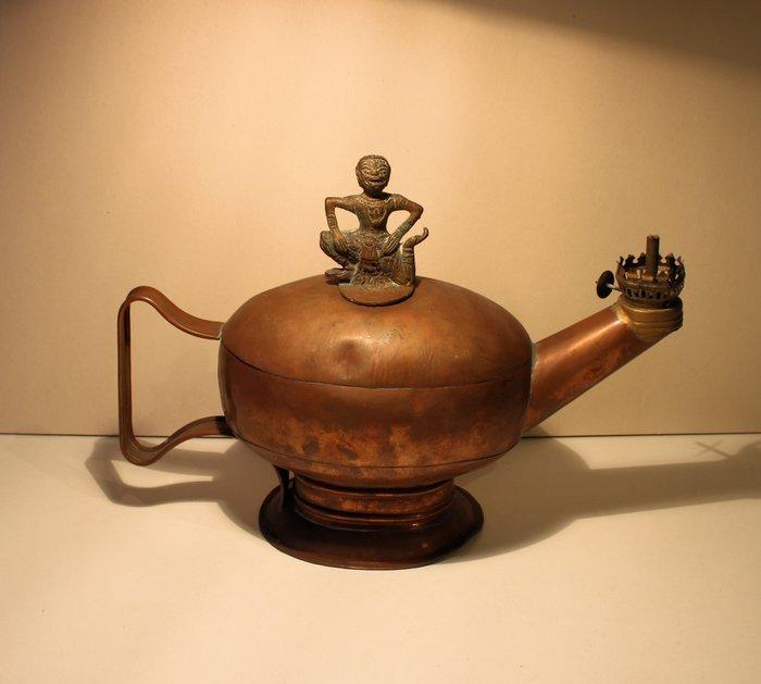 Olielamp - Koper, Brons - Thaise olielamp, Antiek en Kunst, Kunst | Niet-Westerse kunst