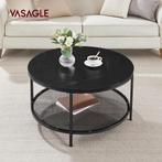 Ronde salontafel met twee niveaus - marmerlook - diameter, Huis en Inrichting, Tafels | Salontafels, Verzenden, Nieuw