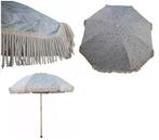 vintage met kwastjes | strand parasol, Tuin en Terras, Verzenden, Nieuw