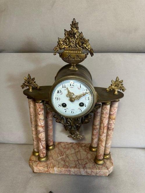 Portico klok - Antiek Brons, Marmer - 1850-1900 - Prachtige, Antiek en Kunst, Antiek | Klokken