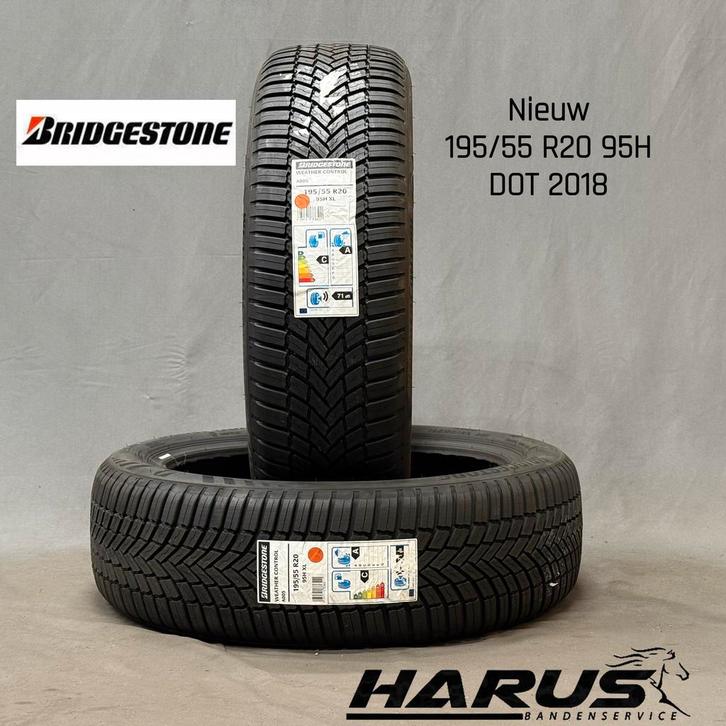 195/55/20 95H Bridgestone 4seizoensbanden nieuw 2 stuks, Auto-onderdelen, Banden en Velgen, 20 inch, Erkend duurzaam, All Season