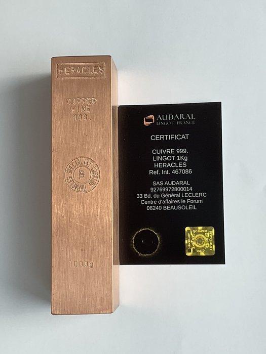 1 kilogram - Koper .999 - Copper - Fonderie Heracles -, Postzegels en Munten, Edelmetalen en Baren