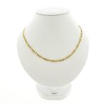 Gouden Figaroschakel ketting, Ophalen of Verzenden, Gebruikt, Overige kleuren, Goud