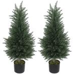 Set Van 2 Kunstmatige Cipres Planten, 362 Kunststof Bladeren, Verzenden, Nieuw