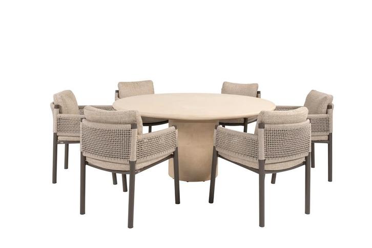 4 Seasons Outdoor Savanne tuinset met Hampton tafel Ø 160 cm, Tuin en Terras, Tuinsets en Loungesets, Ophalen of Verzenden