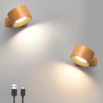 Houten led wandlamp draadloos touch dimbaar, Huis en Inrichting, Lampen | Spots, Verzenden, Nieuw