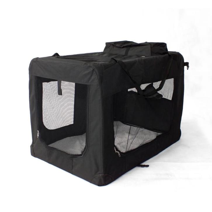 Reisbench M compleet zwart 60x42x42 cm (Hond), Dieren en Toebehoren, Hondenbenches, Nieuw, Ophalen of Verzenden