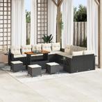 vidaXL 14-delige Tuinbankenset met kussens poly rattan, Tuin en Terras, Verzenden, Nieuw, Rotan