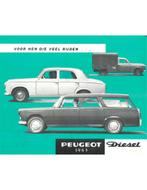 1963 PEUGEOT 403 | 404 DIESEL BROCHURE NEDERLANDS, Boeken, Auto's | Folders en Tijdschriften, Nieuw, Peugeot, Author