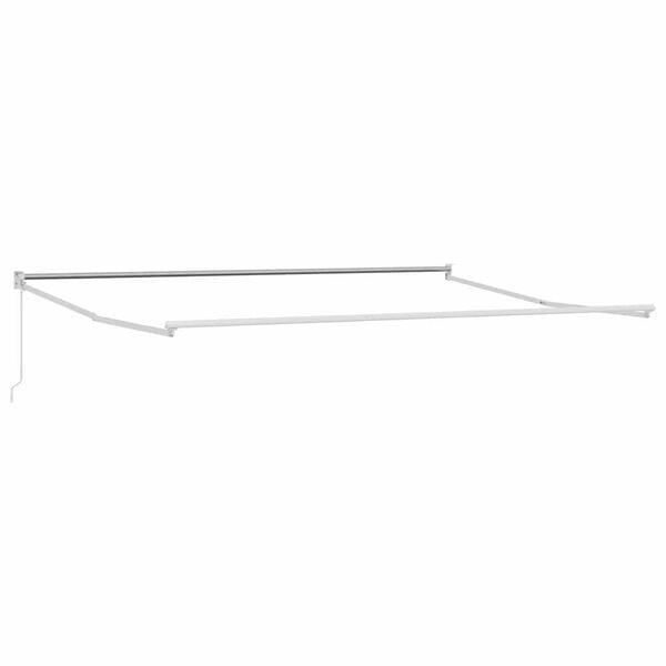 Witte Markies 5 x 3 Meter Metaal | OP = OP | Grote Luifel!, Tuin en Terras, Zonneschermen, 250 cm tot 450 cm, Nieuw, Knikarmscherm