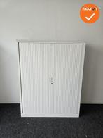 Witte roldeurkasten,schuurkasten,kantoorkast ( 153cm hoog ), Werkplek, Ophalen of Verzenden, Gebruikt, Kast