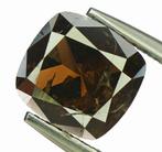 1 pcs Diamant - 2.49 ct - Cushion - Natural Fancy Deep Brown
