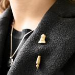 Gouden reversspeld, dasspeld van een Arabier, Ophalen of Verzenden, Gebruikt, Overige kleuren, Goud