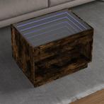 vidaXL Salontafel met Infinity LED 70x50x50 cm gerookt, Huis en Inrichting, Tafels | Salontafels, 50 tot 100 cm, 50 tot 75 cm