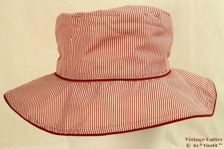 Zonnehoed rood wit, groen wit en blauw wit omkeerbaar 56-57, Kleding | Dames, Hoeden en Petten, Hoed, Nieuw, Ophalen of Verzenden