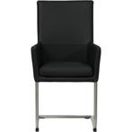 Leren eetkamerstoel Rumor - Toledo Nero (zwart) - Sledepoot, Ophalen of Verzenden, Nieuw, Leer, Modern