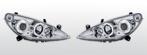 Koplampen Peugeot 206 02- + S16 (98-01)  Halo Rims chrome, Auto-onderdelen, Verlichting, Verzenden, Nieuw, Peugeot