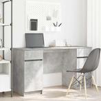 vidaXL Bureau met lade Betongrijs 140 x 49 x 76 cm Bewerkt, Huis en Inrichting, Bureaus, Verzenden, Nieuw
