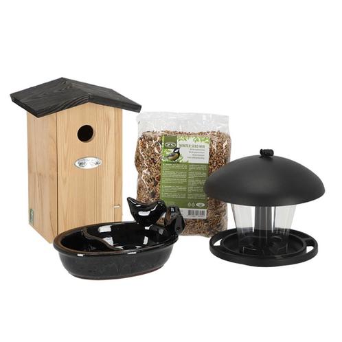 Compleet Vogelpakket - Vogelhuis en Vogelvoeding - Tuinacces, Huis en Inrichting, Woonaccessoires | Overige, Nieuw, Verzenden