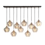Rakel hanglamp 10L 124cm antiek brons/smoke - OUTLET A, Ophalen of Verzenden, Nieuw